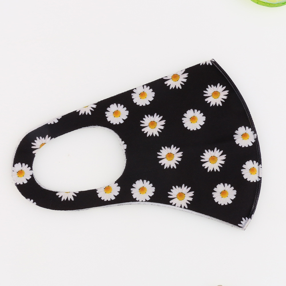 Nueva máscara de protección solar hombres y mujeres negro transpirable lavable máscara tridimensional dibujos animados impreso niños máscara de polvo