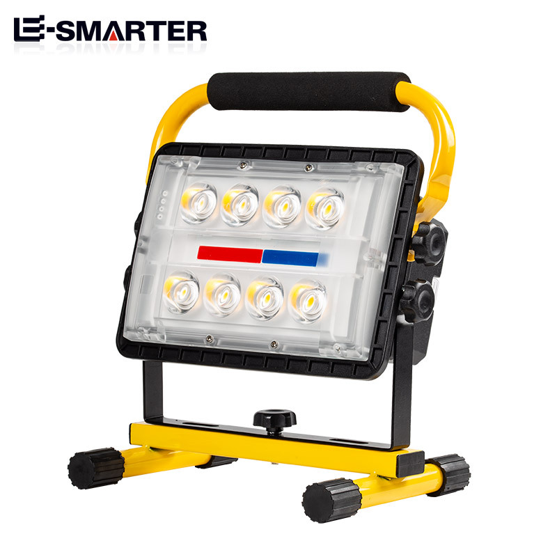 Transfronterizo multifuncional fuerte luz de largo alcance batería incorporada COB de alta potencia USB de carga Detector portátil lámpara de iluminación de emergencia