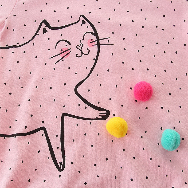 Suministro transfronterizo de nuevos productos de otoño suéteres infantiles estilo europeo y americano chicas de manga larga impresas blusa de cuello redondo nuevo otoño