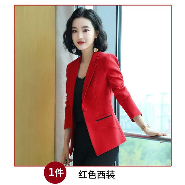 Red classic suit jacket