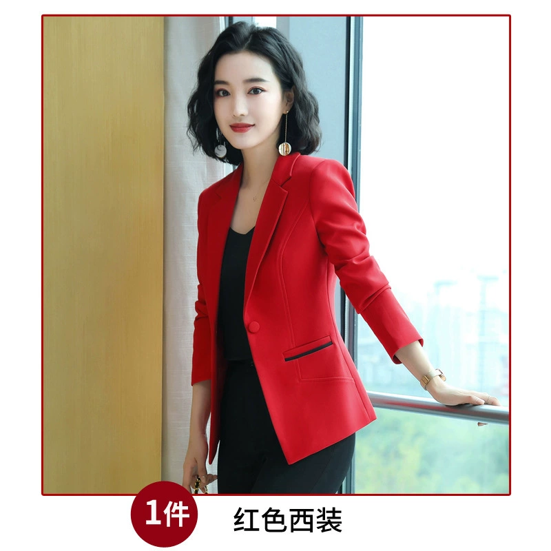 Autumn black classic suit jacket, Korean style