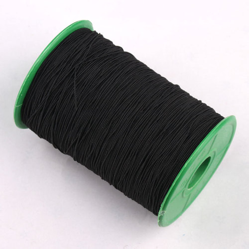 0.5MM core-spun elastic thread extremely fine round elastic cord sewing bottom line rubber band elastic band large roll black and white color
