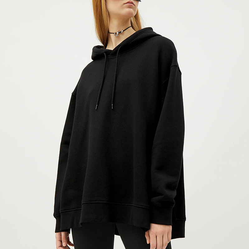 【Clearance Sale】Stylish Women's Sweatshirt Pure Cotton Hooded Loose Fit Versatile Slit Hem Simple Long Sleeve Top 【Clearance Sale】Stylish Women's Sweatshirt Pure Cotton Hooded Loose Fit Versatile Slit Hem Simple Long Sleeve Top