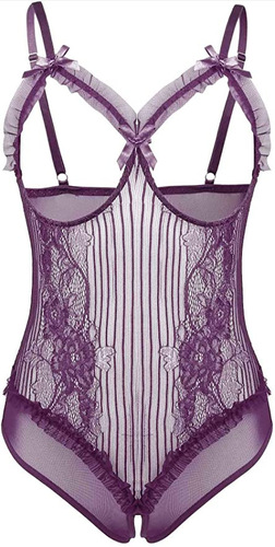 Cross-border product: New European and American-style sexy lingerie—sexy lace hollow-out one-piece erotic lingerie—manufacturer