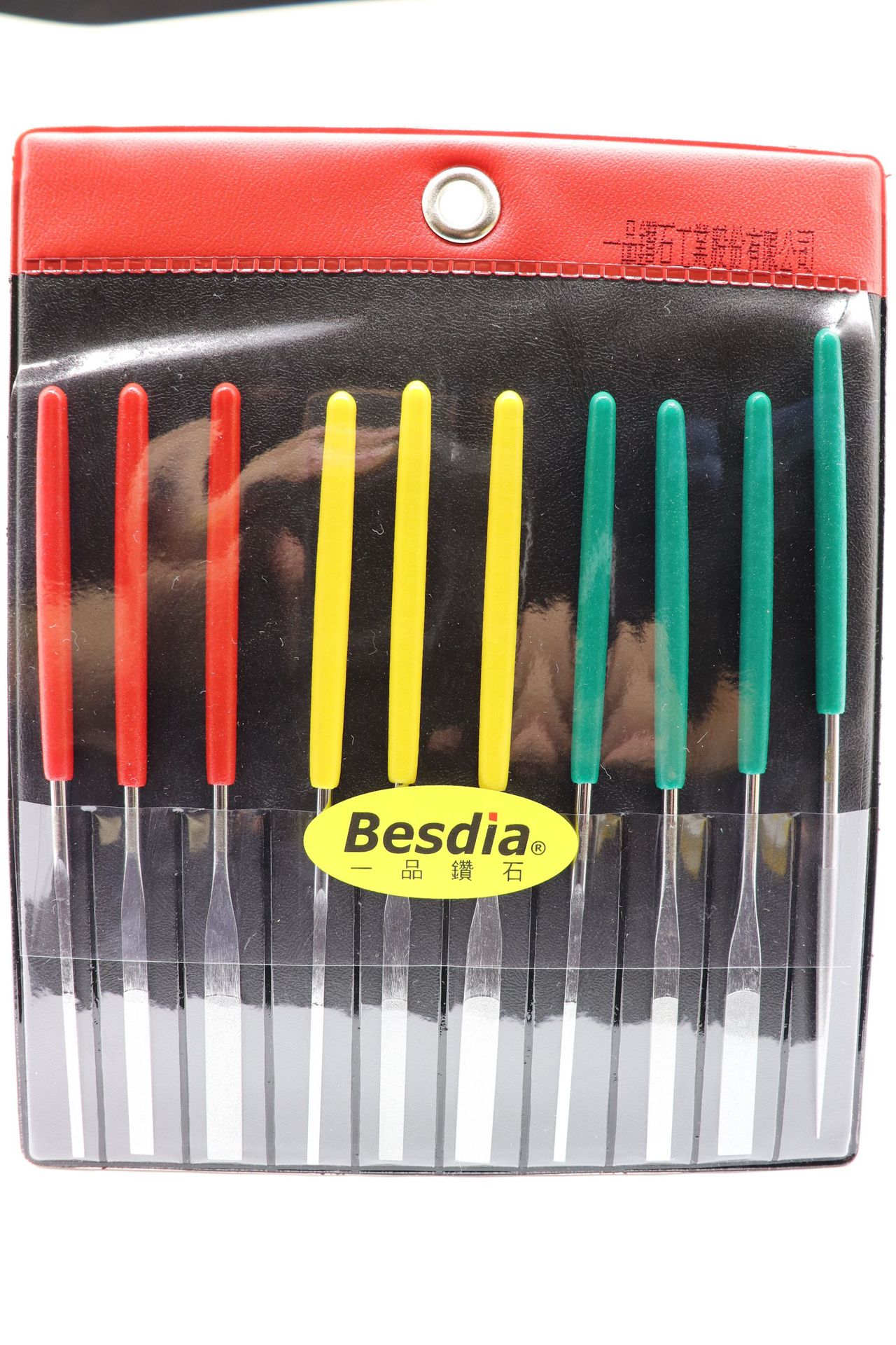 代理正品原装台湾一品Besdia小平斜钻石锉刀PTF-100带柄金刚锉刀