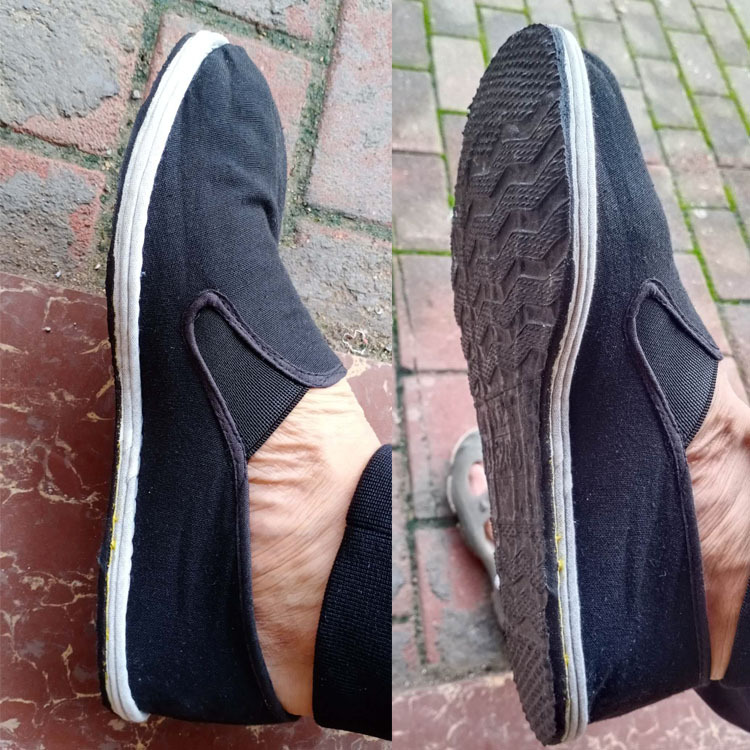 加厚千层底布鞋轮胎底耐磨黑单老年鞋司机鞋透气劳保老北京布鞋|ru