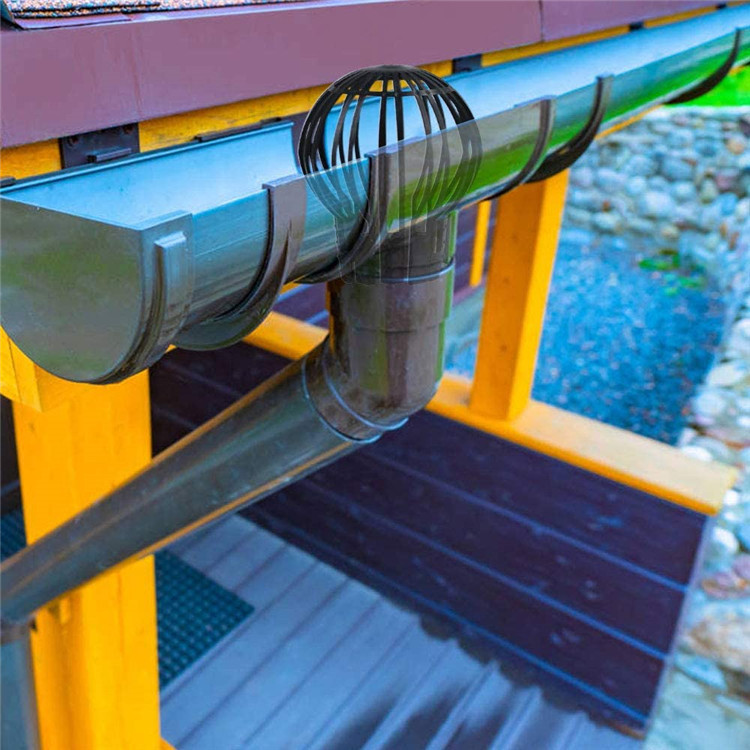 Desagüe del piso del techo de plástico negro drenaje antibloqueo cubierta de malla redonda balcón al aire libre lluvia cubierta de drenaje del hogar