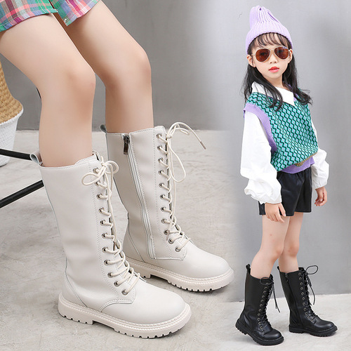 suede women's shoes boots for autumn and winter new girls and children's Martin high-height snow boots, mid-height boots