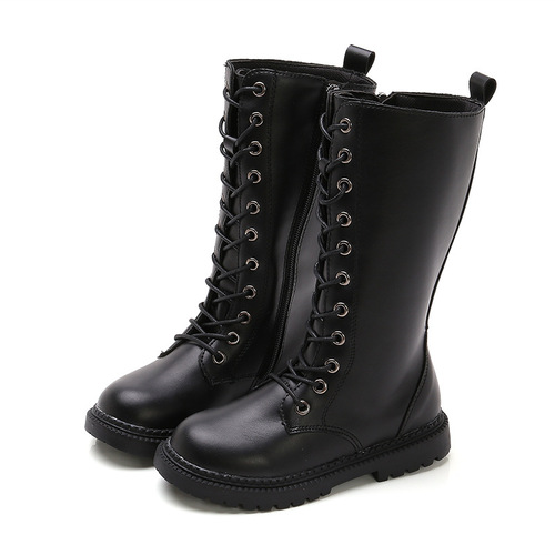suede women's shoes boots for autumn and winter new girls and children's Martin high-height snow boots, mid-height boots