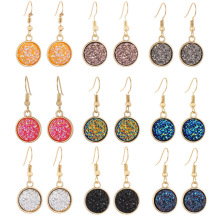 欧美耳环 满天星树脂晶簇水晶耳坠耳饰 亚马逊现货套装耳环