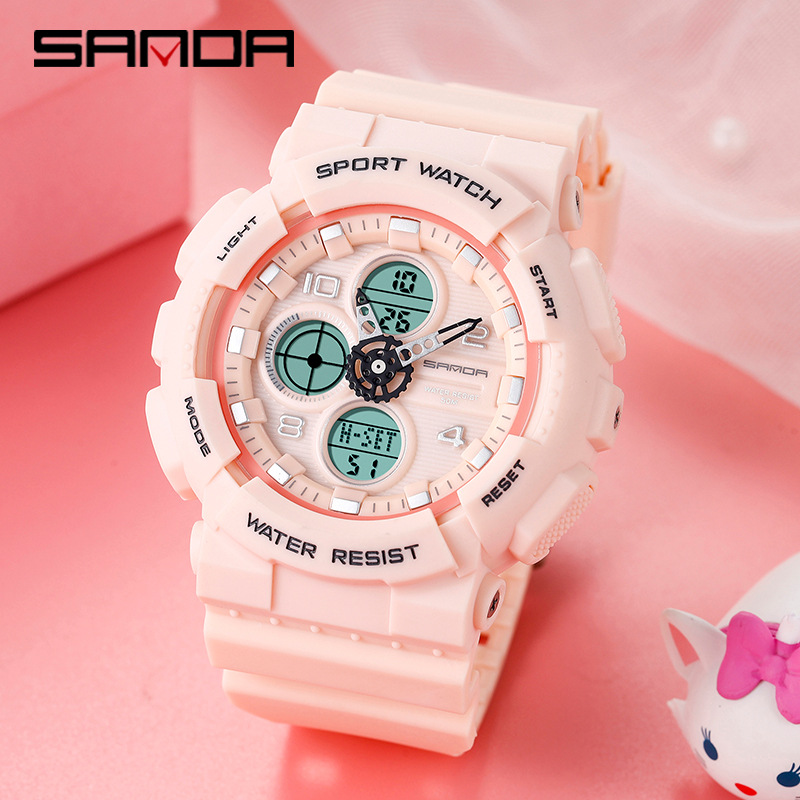 Sanda watch watch fashion sports multifunctional student electronic watch men's waterproof quartz watch one generation wholesale
