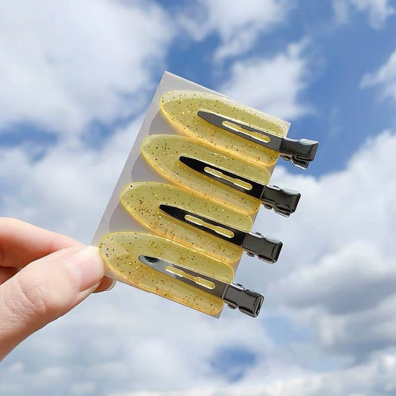 Заколки Hair clip Nana, для челки, металлические защёлки, набор 4 шт., разные цвета