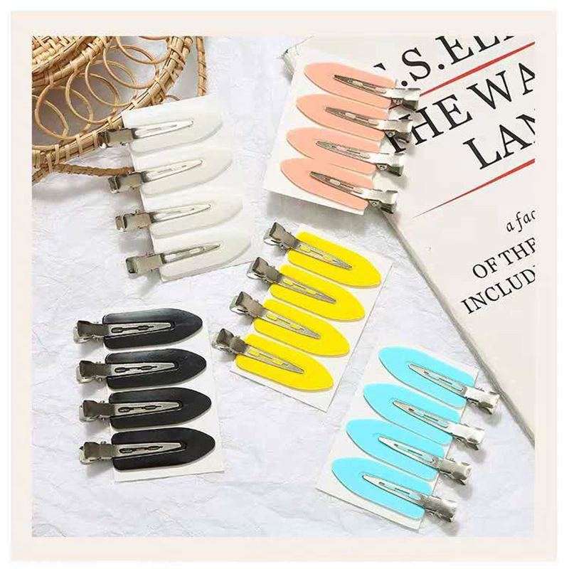 Заколки Hair clip Nana, для челки, металлические защёлки, набор 4 шт., разные цвета