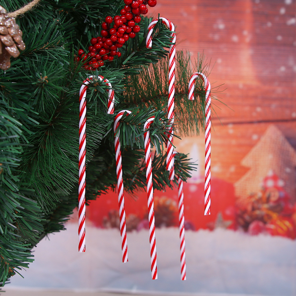 Amazon's new Christmas decoration Christmas tree pendant candy cane party supplies Christmas cane pendant