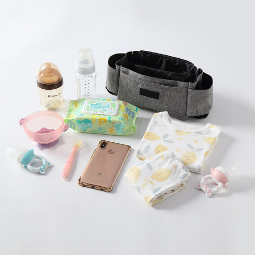 Stroller hanging bag storage bag multifunctional bottle and water cup holder stroller hanging bag storage blue storage cross-border
