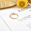 Fashionable trend ring with bow, metal jewelry, European style, Korean style, simple and elegant design