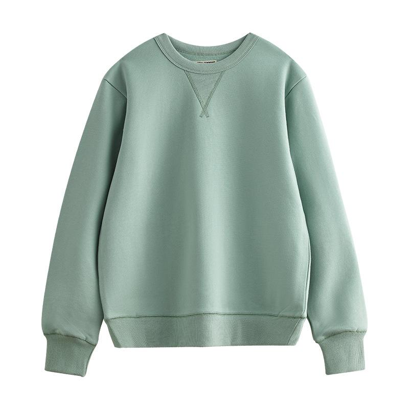 Invierno 470g grueso ameikaji engrosado Jersey forrado de lana cuello redondo manga larga bottoming suéter de los hombres y las mujeres