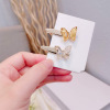 Cute crystal with bow, universal glossy hairgrip, hair accessory, suitable for import, wholesale