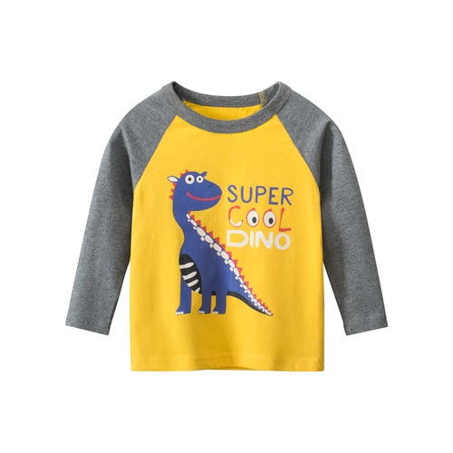 27kids brand children's clothing autumn new products Korean version boys' bottoming shirts children's long-sleeved T-shirts wholesale one piece