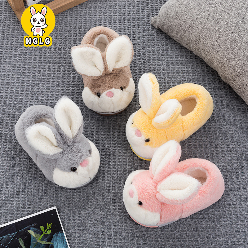 Woman Lady Plush Velvet Closed-Toe Adjustable Spring Autumn Bedroom Warm Soft Breathable Machine Washable House Shoes_voghion.com