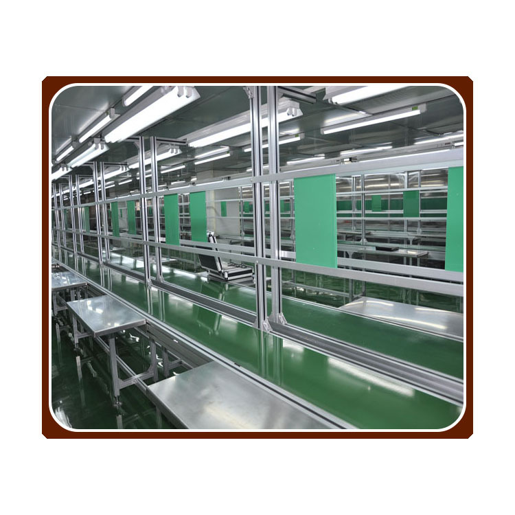 工作台工厂无尘车间流水线带灯装配检测桌操作台工厂皮带线输送线