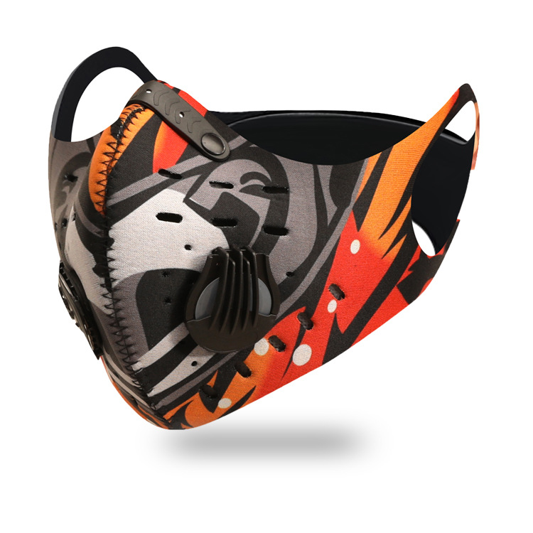 Máscara de ciclismo hombres y mujeres a prueba de viento a prueba de polvo equipo de bicicleta a prueba de frío máscara caliente media cara corriendo transpirable carbón activado