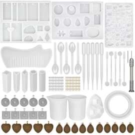 151件时光宝石项链吊坠diy饰品配件制作水晶滴胶树脂硅胶模具套装