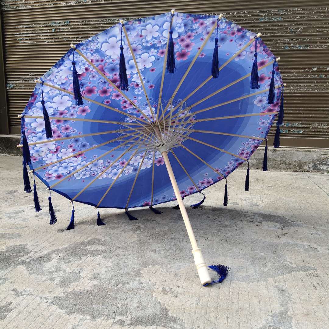 Hanfu fotografía apoyos paraguas artesanía clásica paraguas de papel engrasado Paraguas de baile de estilo chino paraguas de borla de estilo antiguo traje antiguo