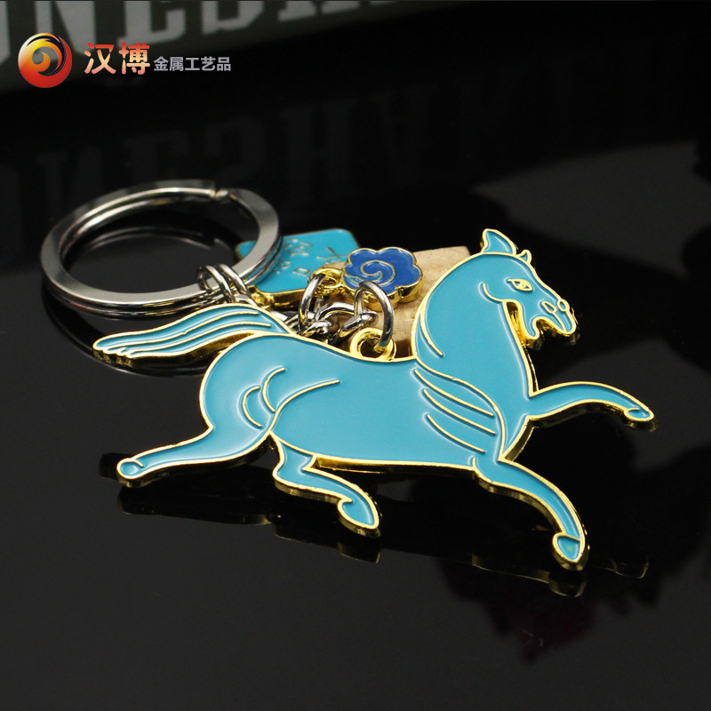 Custom zinc alloy paint key chain cartoon pony metal advertising promotional activities key chain pendant custom