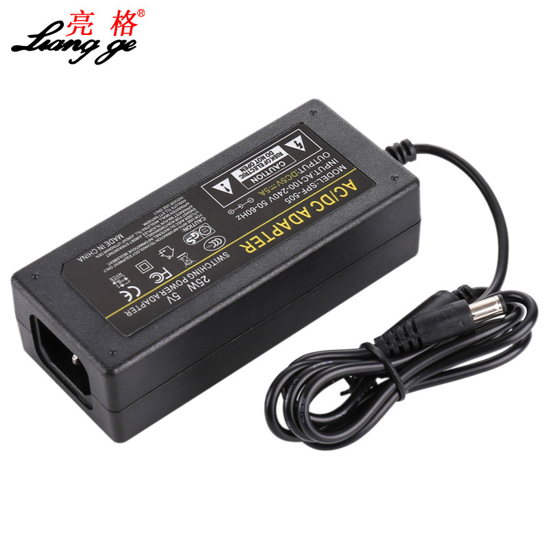 Power adapter 5V5A DC regulated power supply monitoring LED power supply 25W optical terminal charging 4A 3A Universal