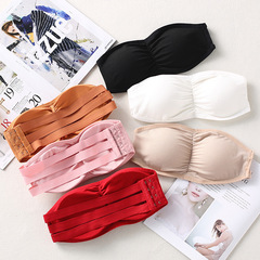 Backless strapless wire-free Bra for Women, Revealing Shoulder Support, Anti-Slip, Base Layer Tank Top for Schoolgirls