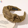 Retro headband, trend cloth with pigtail, new collection, Korean style