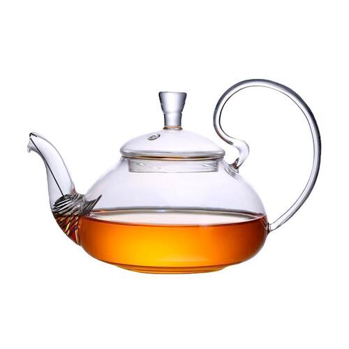 High temperature resistant glass teapot thickened filtered tea making teapot household heatable fruit flower teapot tea set