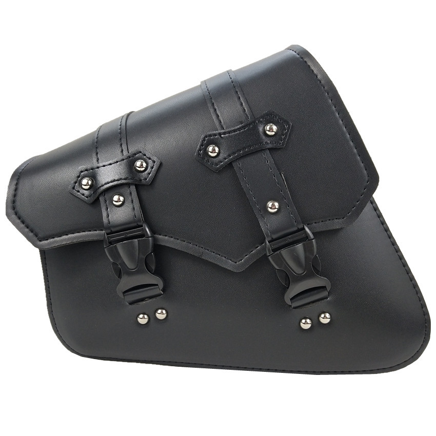 Motocicleta deportista retro bolsa colgante suministros de seguridad duraderos de cuero sintético de color sólido simple bolsa colgante resistente al desgaste