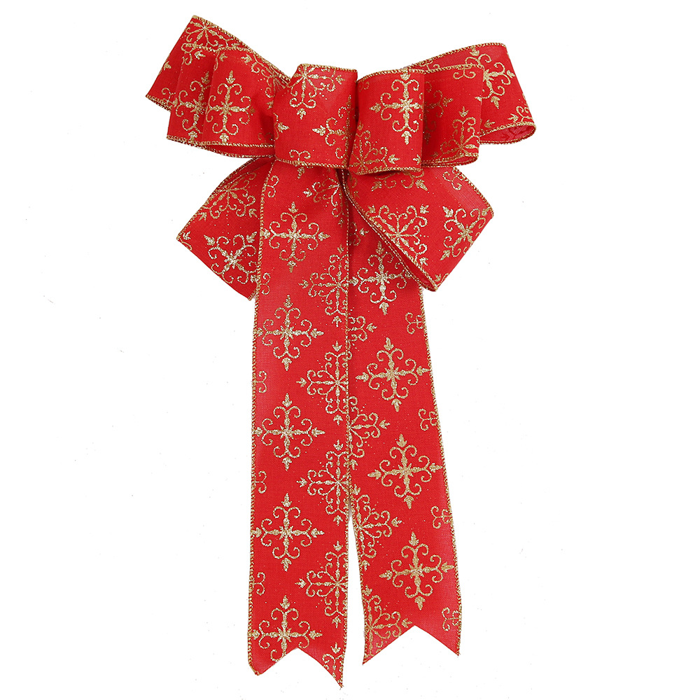Decoración Navideña 2026, Nuevo Producto Transfronterizo, Lazo Rojo Grande para Decoración de Árboles de Navidad, para Centros Comerciales y Hoteles