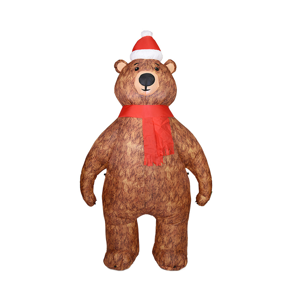 Explosiones transfronterizas de Navidad inflables 2.1m modelo de aire de Navidad oso decoración de patio props Navidad