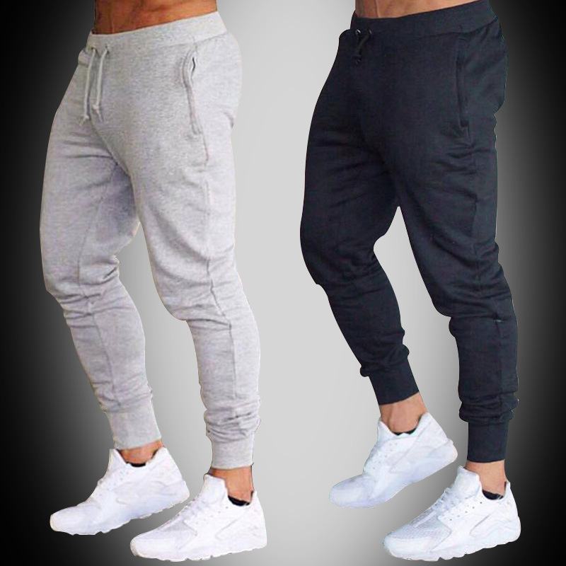 Cross-border European and American Fashion Sports Jogging Pants New Casual Slim-fit Fitness Pants Men's Trousers Small Leg Pants