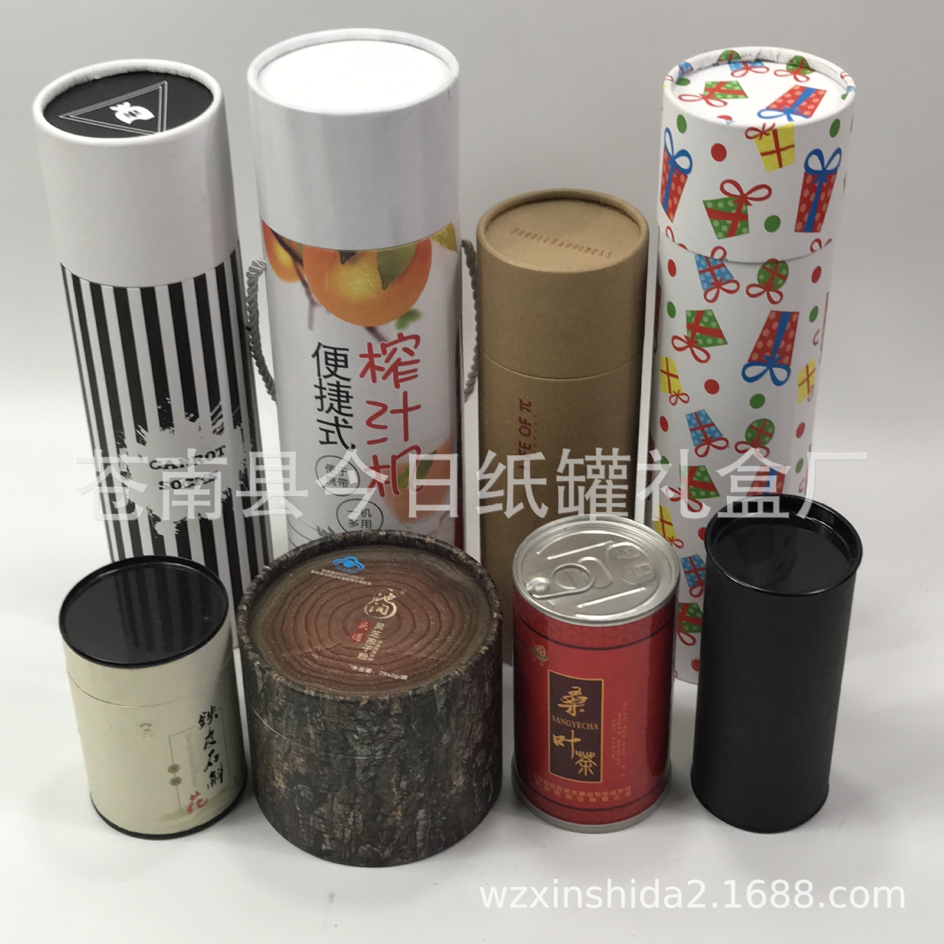 厂家拼图易拉盖圆筒茶叶纸罐 枕头纸罐 食品胶囊纸罐 纸筒