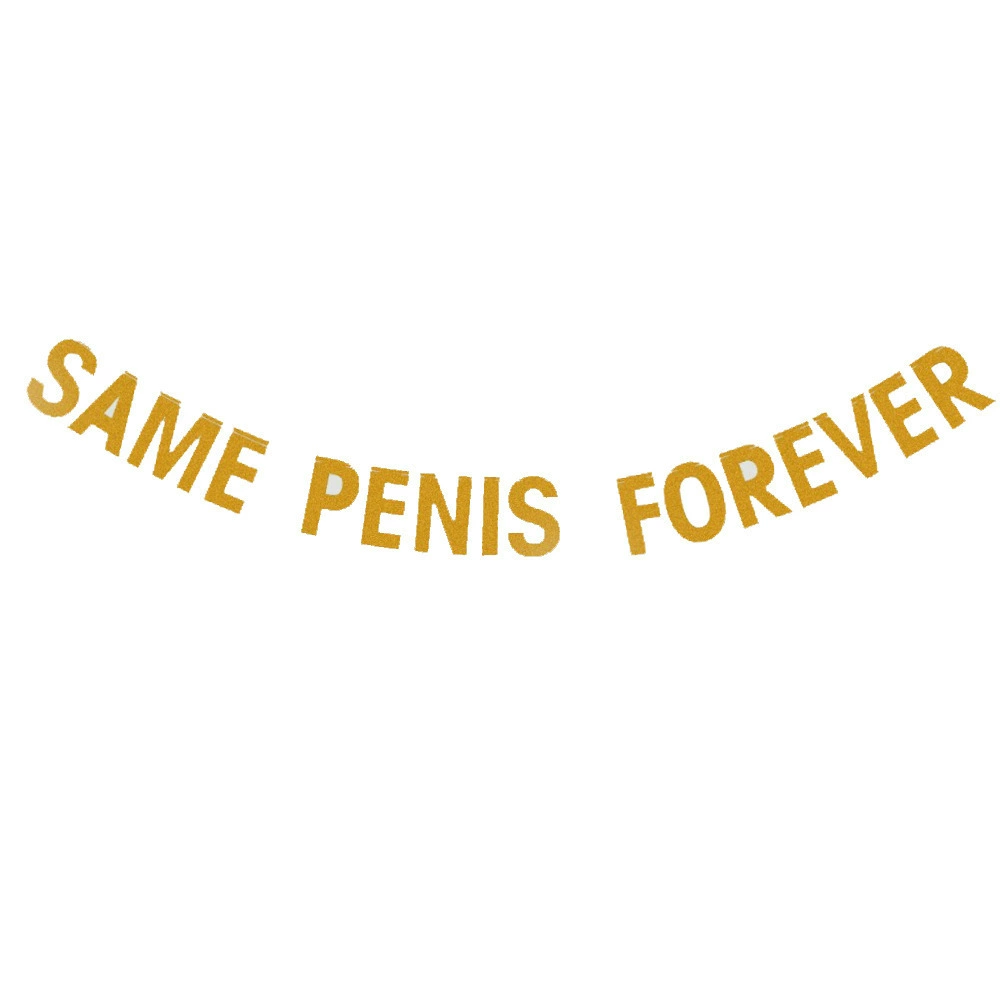[Европейский стиль свадебный флаг SAME PENIS FOREVER одиночная вечеринка флаг развлекательная гирлянда]