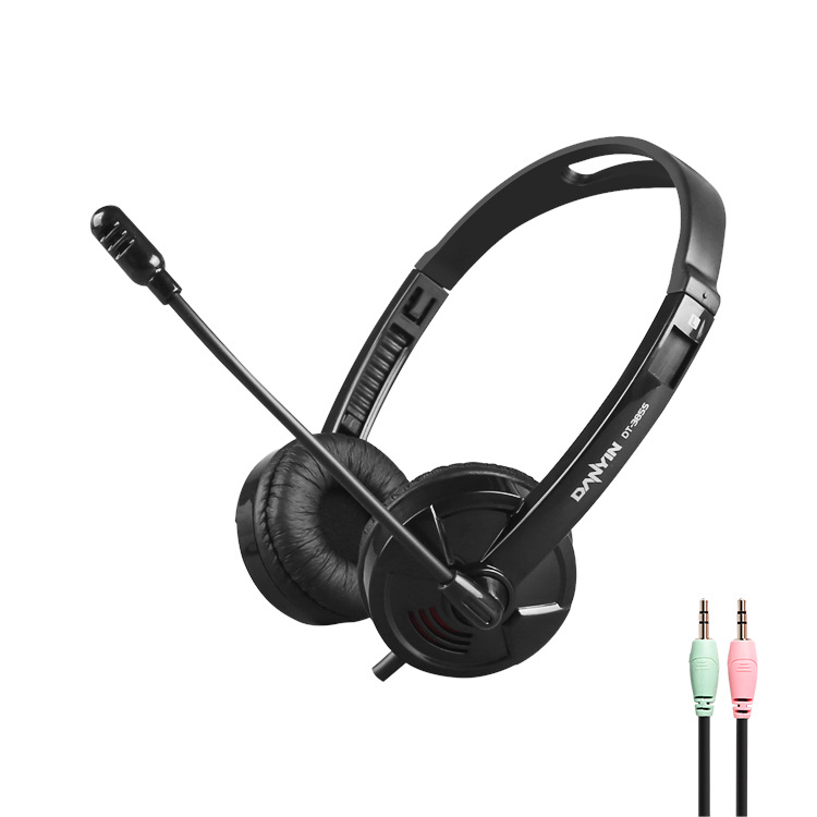 一年质保DT385S头戴式有线电脑K歌耳机轻便立体声旋转麦克风工厂