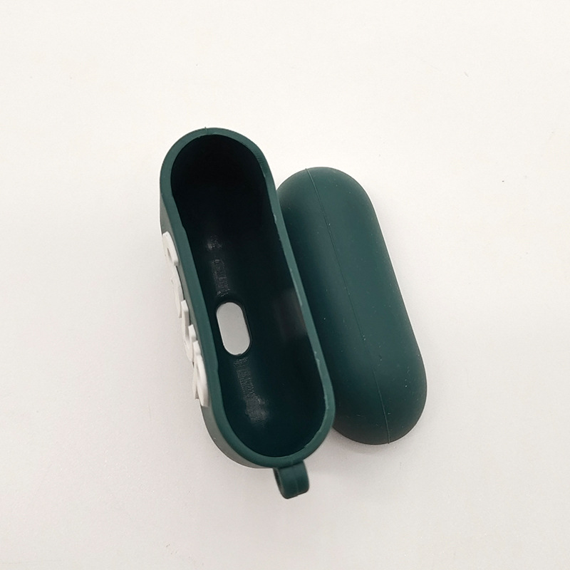 Fabricantes de suministro de auriculares Bluetooth de silicona caso split de dibujos animados de silicona auricular caso funda protectora logotipo impreso