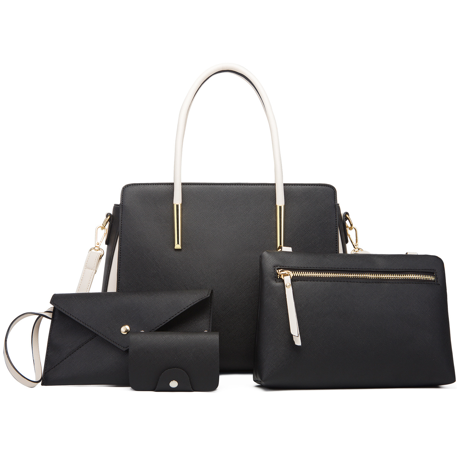 Set borse a spalla donna 4 pezzi borsa a tracolla elegante_voghion.com