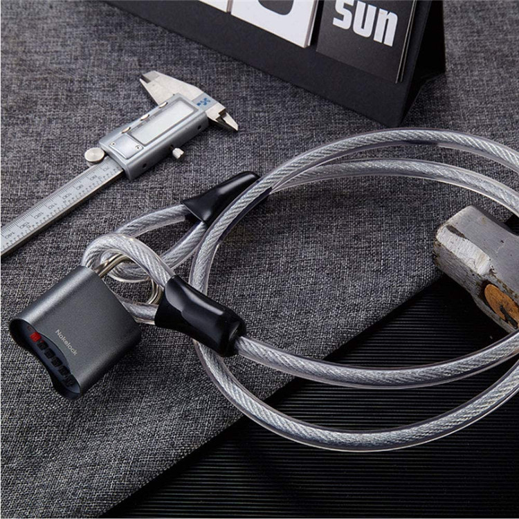4 pies 3mm trenzado recubierto de acero cable de seguridad cerradura de equipaje cable de seguridad alambre doble anillo de seguridad cuerda de resorte image 4