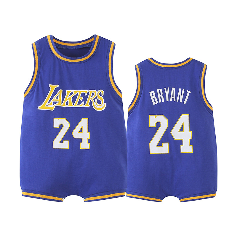 Verano bebé mono sin mangas chaleco vaina de baloncesto ropa de bebé ropa de algodón puro transpirable no desvanecimiento mameluco
