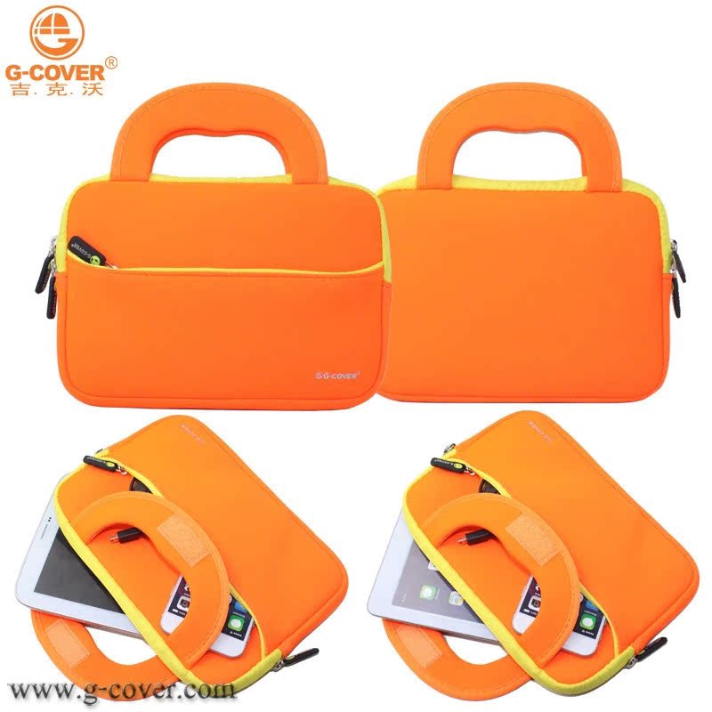吉克沃批发潜水料8寸手提平板电脑拉链包可定LOGO