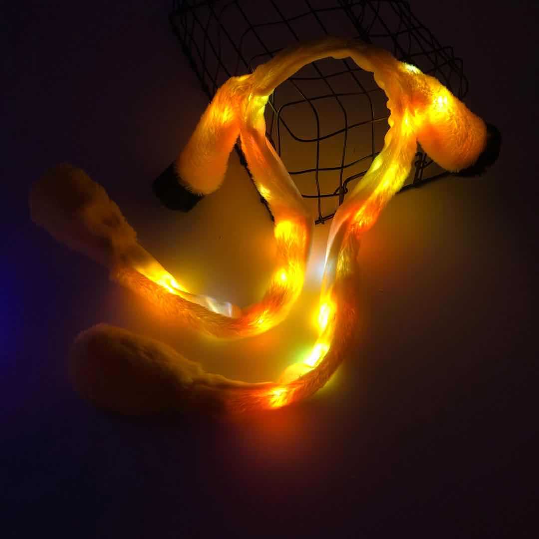 플러시 에어백 머리띠 (빛나는 노란색)