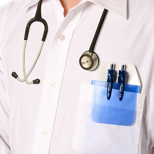 Medical gifts PVC medical leak-proof pen bag Doctor nurse pen clip white coat special pen bag anti-dirty pen cover