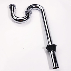 S-bend U-shaped stainless steel drain pipe under the washbasin  full copper anti-odor drainage pipe wall discharge / ground discharge 