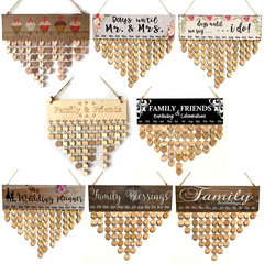 Wooden Calendar Hanger Birthday Party Decoration Home Decor Gift Craft Creative Valentine's Day Handmade Calendar Ornament