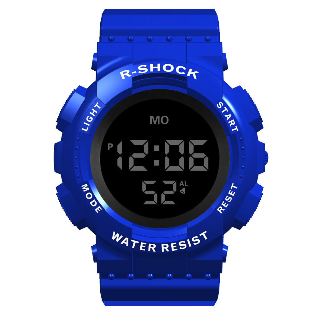 2024 nueva venta al por mayor de los hombres estudiante pantalla negra multifuncional luz fría reloj electrónico moda reloj deportivo al aire libre